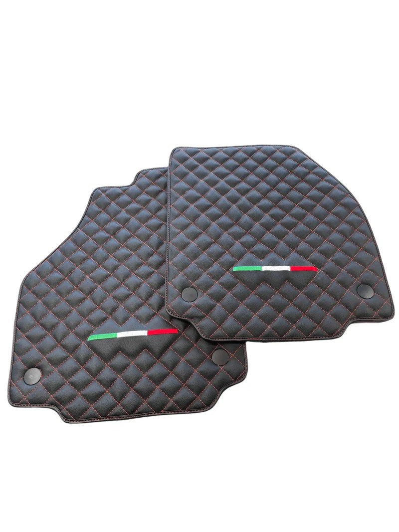 Ferrari 458 GT2 (2012-2015) - AutoWin Brand Black Leather Floor Mats