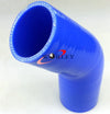 Car Silicone 45° Reducer Elbow 2.5"-2" Intercooler Turbo Hose