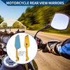Motorcycle Gold Tone Aluminum Alloy Rear View Mirror M8/M10