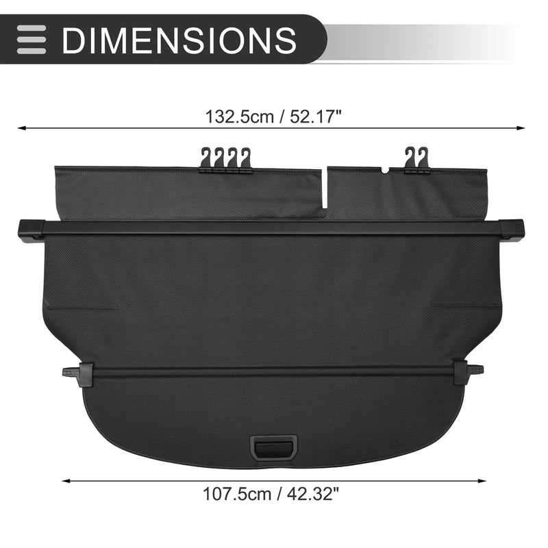 Honda CR-V Retractable Cargo Cover Black (2017-2022)