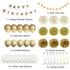 Birthday Wedding Party Decor Gold White Balloon Garland Arch Set