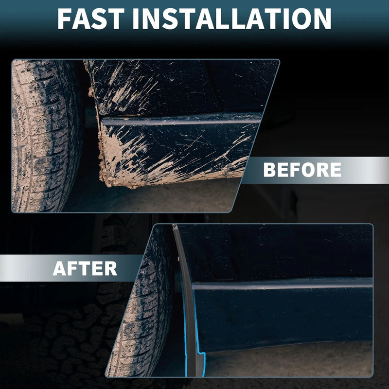 Ford Ranger 2024-2025 Splash Guards, No-Drill Installation Mud Flaps Kit