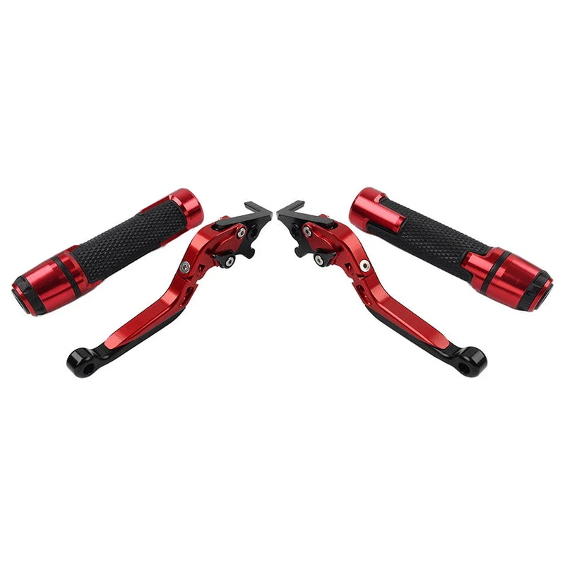 BMW F650GS Red Extendable Brake Clutch Levers Grips Set (2002-2007)