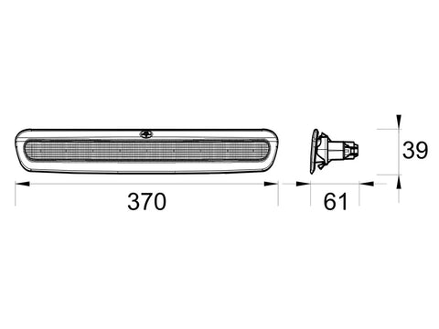 Toyota Hilux 1kd LED Third Brake Light Clear Lens (2015-2019)