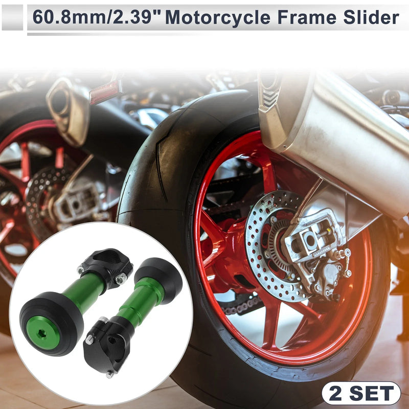 Make Model Slider Frame Aluminum Alloy Motorcycle 2 x Green