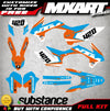 KTM EXC Custom Graphics Kit HOOK CYAN Style Sticker (2014-2016)