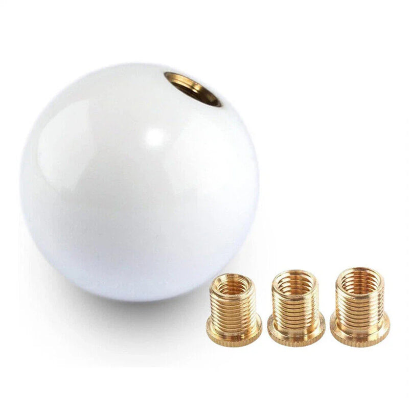 Manual Gear Shifter Universal Round Ball Shift Knob +3 Adapters