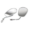 Harley Electra Glide Teardrop Short Stem Chrome Side Mirrors