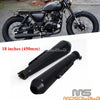 Cafe Racer 18" Reverse Cone Shorty Exhaust Muffler Pipes