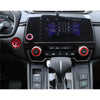 Honda CR-V 4 x Red Air Conditioning Switch & Start Button Ring Trim (2017-2023)
