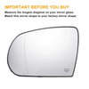 Jeep Cherokee Compass Left Side White Mirror Glass w/ Back Heated (2011-2023)