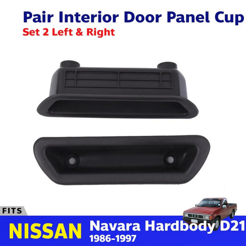 Pair Inner Door Panel Cup Handle Fits Nissan Navara D21 Ute Truck 1986-97 093d