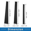 Mitsubishi Pajero (2009-2015) Black 6 Pcs Door Pillar Window Trim