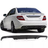 Mercedes W204 C63 AMG Gloss Black Rear Bumper Diffuser (2007-2011)