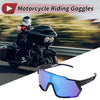 Make Model 1 x Motorcycle Riding Goggles Blue Black Tri-Acetyl Cellulos PC