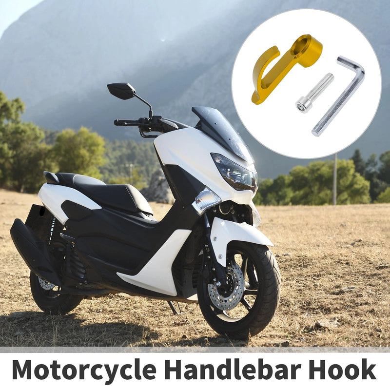 Motorcycle 1 Set Universal Handlebar Hook Load-Bearing Gold Tone