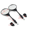 Motorcycle 7 / 8" Handlebar 10mm Antifall Folding Round Rearview Mirror