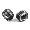 Harley Softail Touring Street Glide Dyna XL Black Front Axle Nut Cap Covers