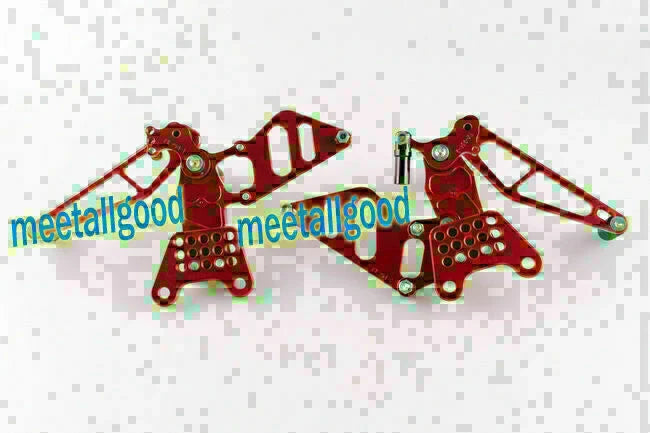 Honda 929 954 - Adjustable Red Racing Rearset Footpegs (2000-2003)
