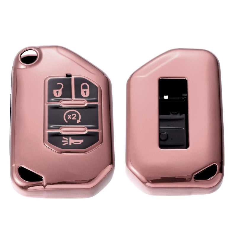 Jeep Wrangler JL Gladiator JT Rubicon TPU Key Fob Cover Case (18-21)