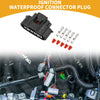 Toyota 5-Pin Ignition Waterproof Connector Plug 1 Set Plastic Black 2.2mm