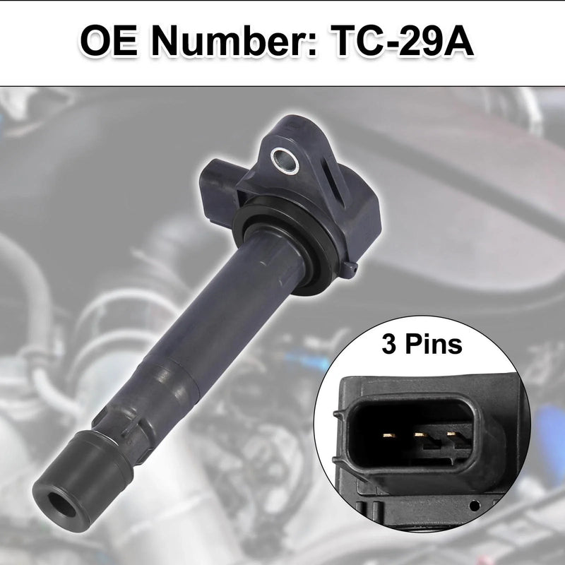 Honda (TC-29A) - Durable Plastic & Metal Components 4 x Car Ignition Coils