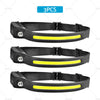 Motion Sensor USB Rechargeable Headlight Waterproof LED COB Headlamp
