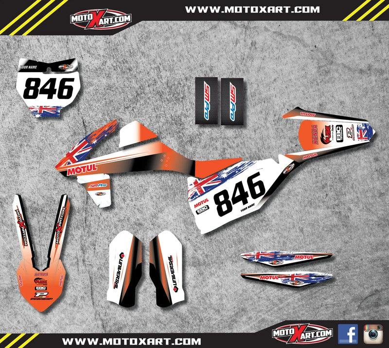 KTM SX SXF (2016-2018) - Stickers Aussie Pride Custom Graphics Kit