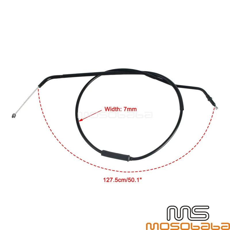 Ducati Monster 821 797 Clutch Cable Wires 51.1" Black Stainless (2015-2021)