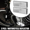 Motorbike Bike White 2 x 3.46x1.26 Universal Reflector Rectangle