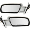 Side View Mirrors Power Folding Chrome Pair Set for Chevy