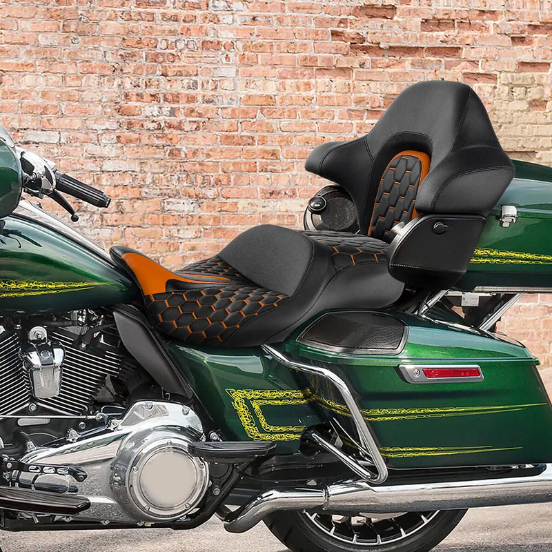 Harley Road Street Glide Driver Passenger Seat Backrest Pad (2014-2023)