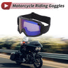 1 Pc Motorcycle Riding Goggles Blue Purple Lens Black Frame PC TPU