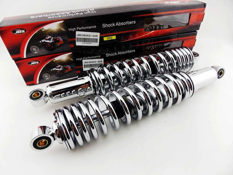 Yamaha XT500 365mm JBS Chrome Rear Shock Absorbers (1977-1981)