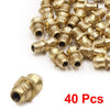 Motorcycle Car 40pcs M6 x 1 Brass Straight Grease Nipple Fitting