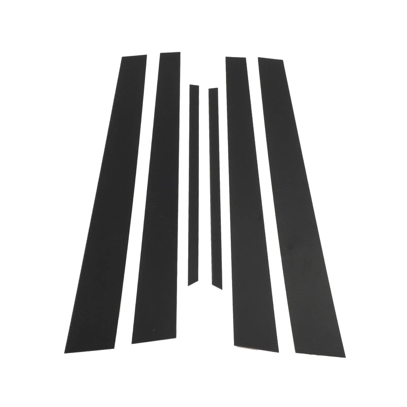 Mitsubishi Lancer (2002-2007) Black 6 Pcs Door Pillar Window Trim