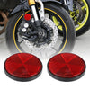 Motorcycle 4pcs M6x1.0 Red Universal Screw Mount Round Warning Reflector