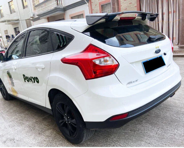 Ford Focus Hatchback Black ABS Rear Spoiler Wing (2011-2018)