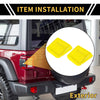 Jeep Wrangler JL JLU (2018-2024) Yellow Tail Light Cover Trim