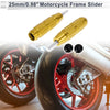 Make Model 2 x Aluminum Alloy Motorcycle Slider Frame Gold Tone