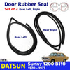 Door Rubber Seal Weatherstrip Rear L+R Fits Datsun 1200 Sunny B110 4D Sedan D06