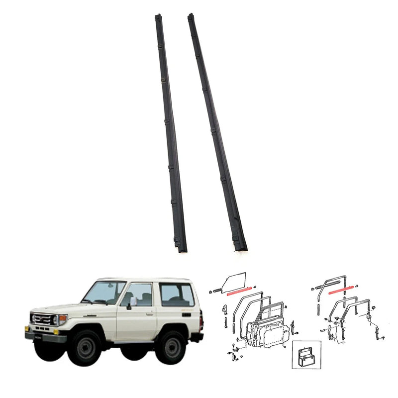 Toyota Land Cruiser BJ70 FJ70 LJ70 1984-1990 Front Door Glass Inner Weatherstrip