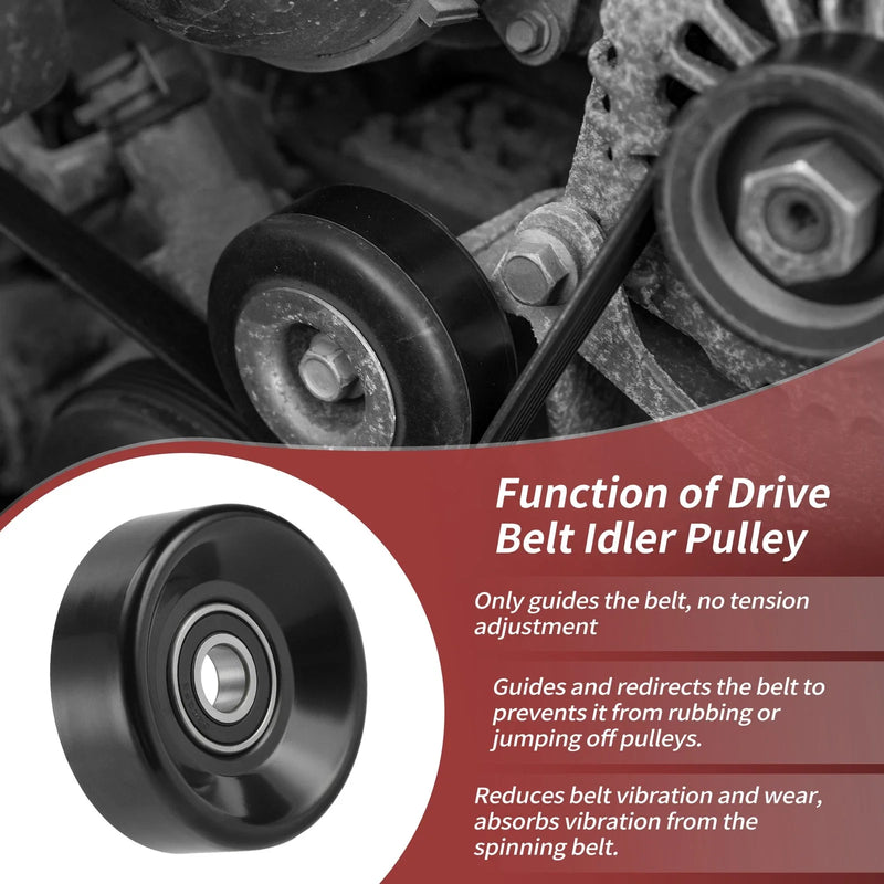 Chevrolet, Ford, GMC Accessory Drive Belt Idler Pulley (No. 88909582)