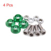 Universal Green Metal Motorcycle Windscreen / 4Pcs / License Plate Bolts Screws
