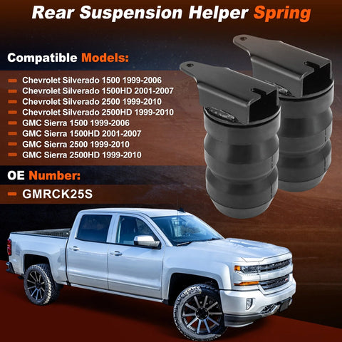 Chevrolet Silverado 1500 2500 2x Rear Suspension Helper Spring Kit