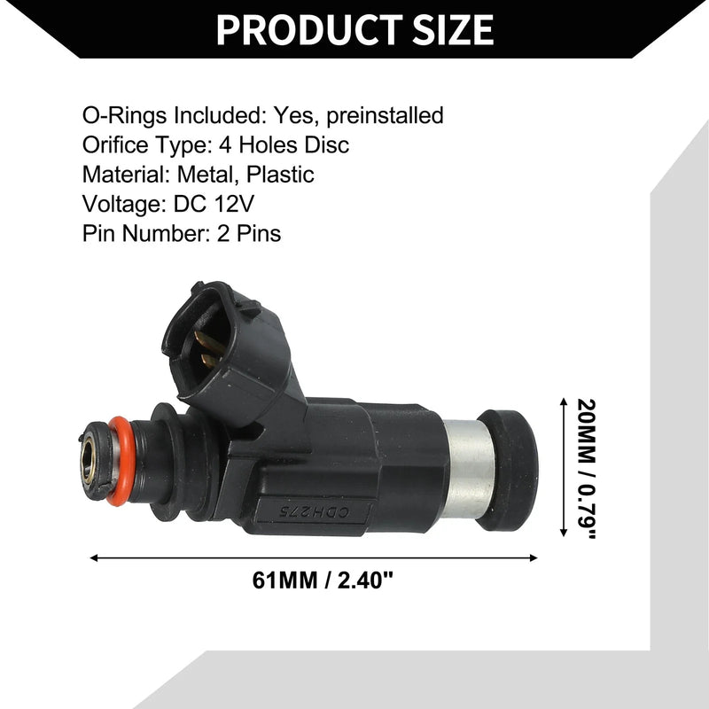 Mitsubishi Diamante (1998-2004) 3.5L Black Fuel Injection Nozzle 4 x