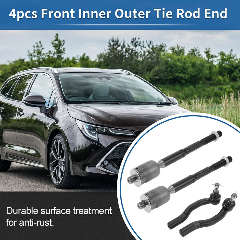 Toyota Solara 4 x Front Inner Outer Tie Rod End Link (2004-2008)