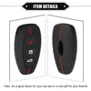 Ford 3 Button Car Key Silicone Black & Red Key Fob Cover