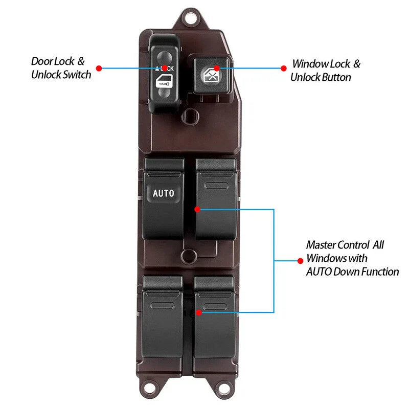 Toyota Matrix Driver Master Power Window Switch Control + Bezel (2003-2008)