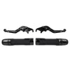Kawasaki Z650 Z900 Black Extendable Brake Clutch Levers Grip Set (2017-2023)